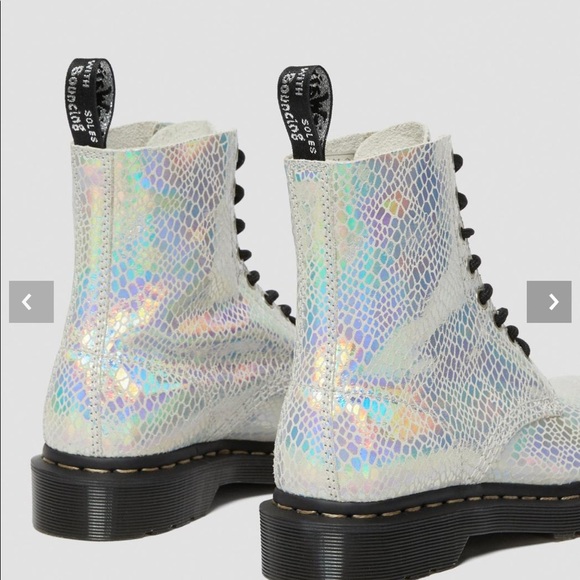 Doc Dr Martens 1460 Pascal Boots METALLIC snake new size 9 - Picture 5 of 16